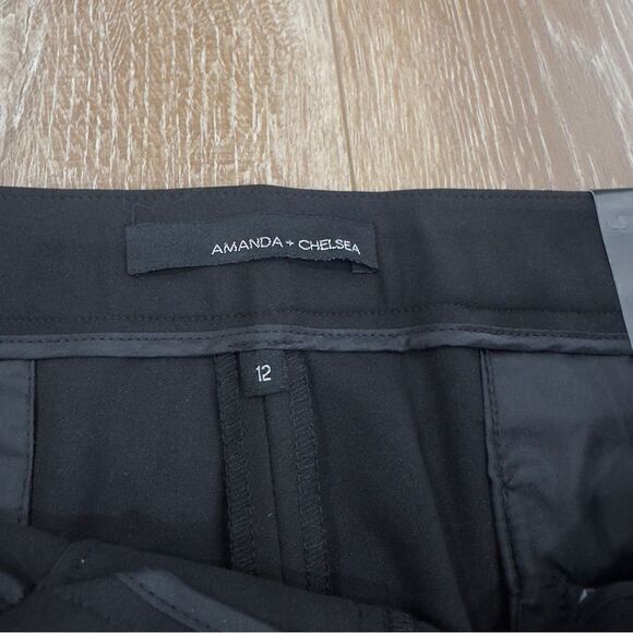 NWT Amanda + Chelsea Size 12 Contemporary Fit Low Rise Waist Ankle Pant Black - Picture 3 of 9